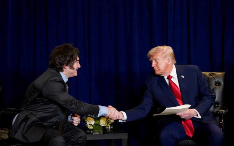Watch the live broadcast: Trump meets with Argentine Miley as the United States prepares for a $20 billion rescue plan