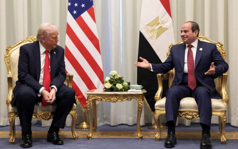WATCH: Trump meets with Egypt’s el-Sisi ahead of summit on Gaza ceasefire