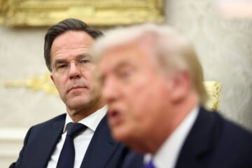 Watch: Trump meets with NATO President Rutte after suspending talks with Putin