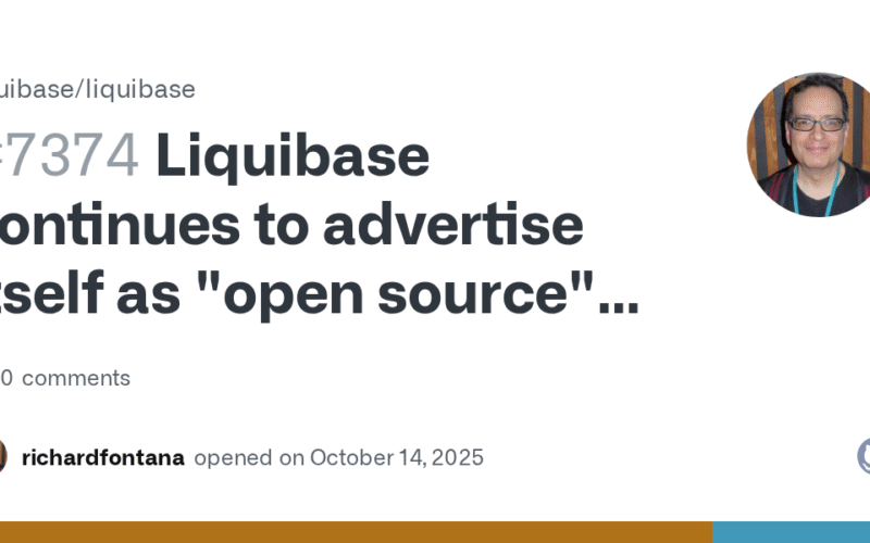 Liquibase continues to advertise itself as “open source” despite license switch · Issue #7374 · liquibase/liquibase · GitHub