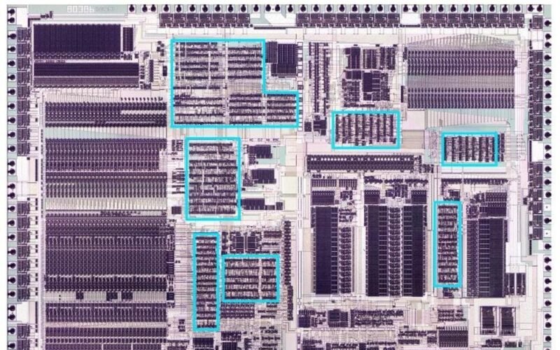 Unusual circuits in the Intel 386’s standard cell logic