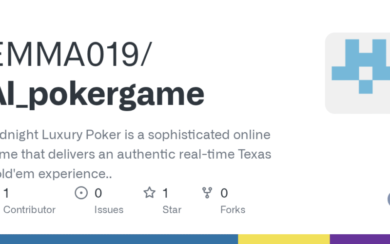 EMMA019/AI_pokergame: Midnight Luxury Poker is a sophisticated online game that delivers an authentic real-time Texas Hold’em experience..