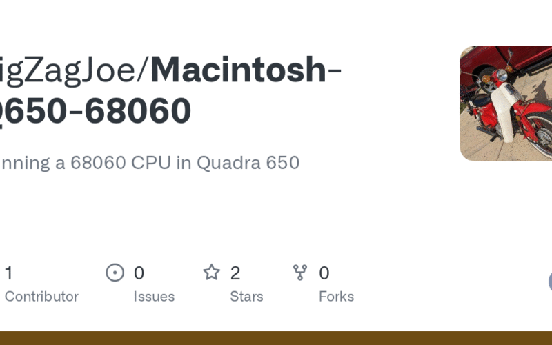 ZigZagJoe/Macintosh-Q650-68060: Running a 68060 CPU in Quadra 650