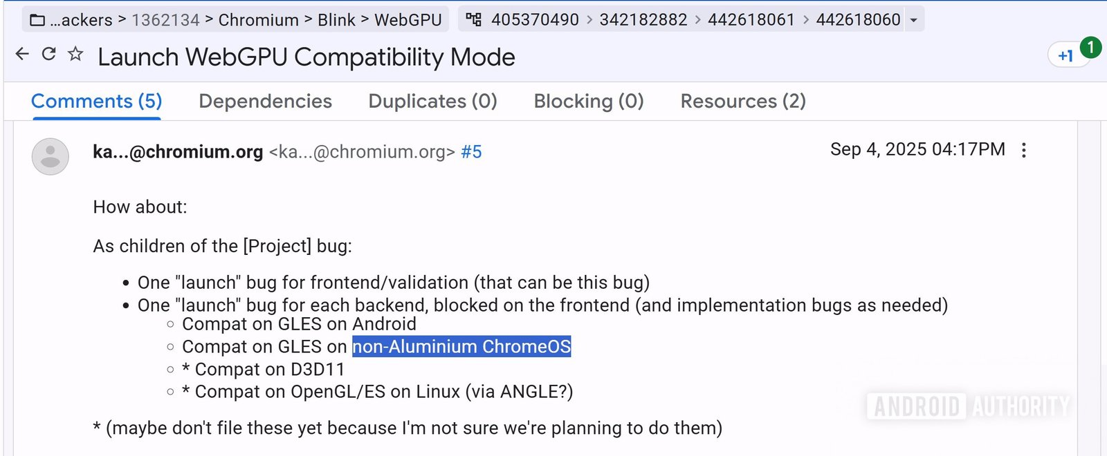 Non Aluminium ChromeOS reference