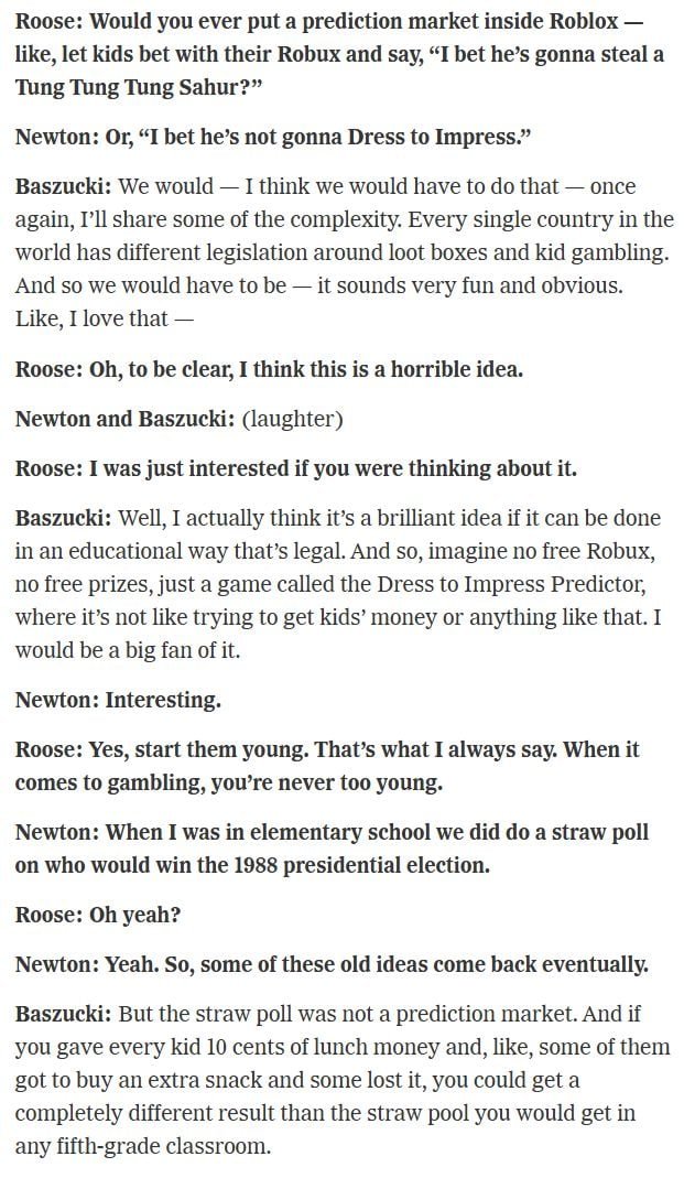 Baszucki wants kids to gamble in Roblox