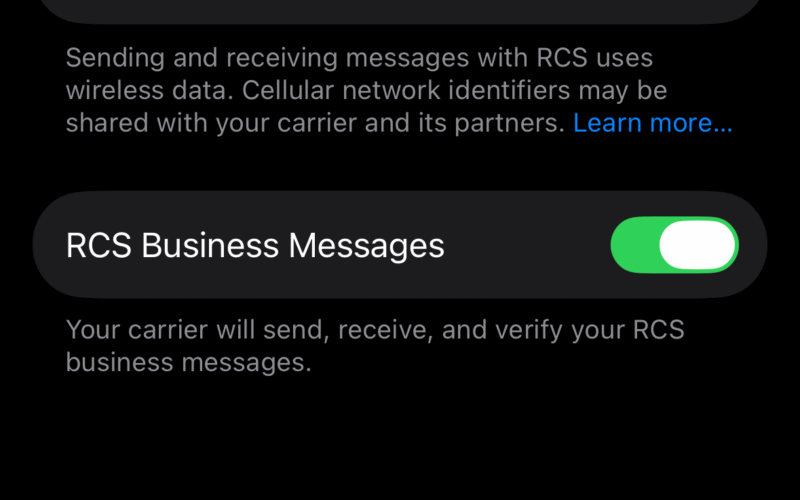 I just want working RCS messaging