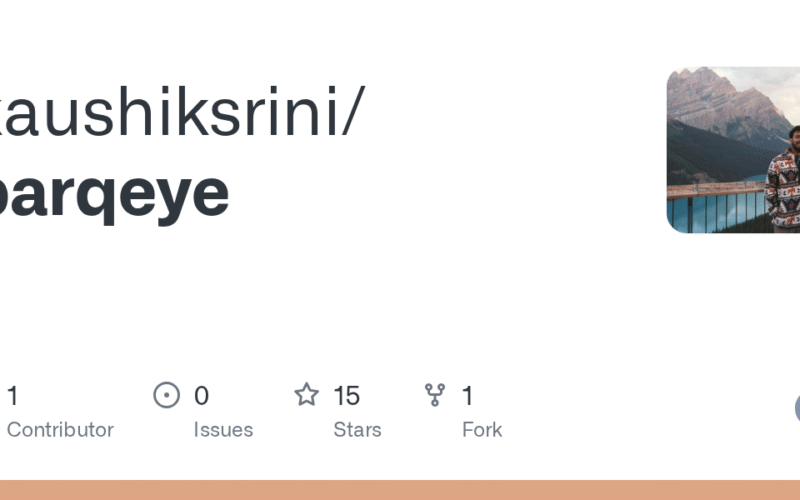 GitHub – kaushiksrini/parqeye