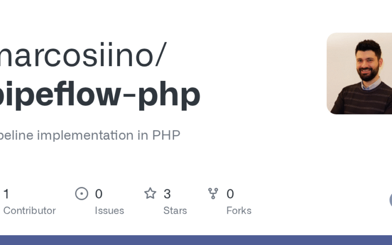 marcosiino/pipeflow-php: Pipeline implementation in PHP
