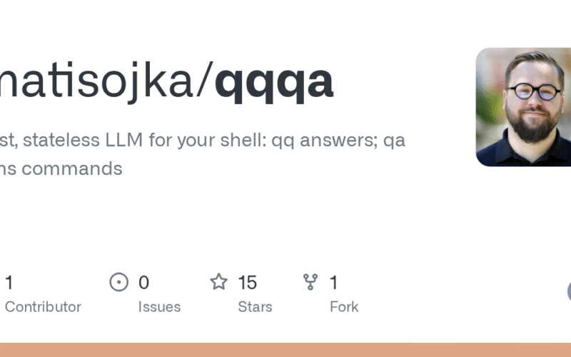 matisojka/qqqa: Fast, stateless LLM for your shell: qq answers; qa runs commands