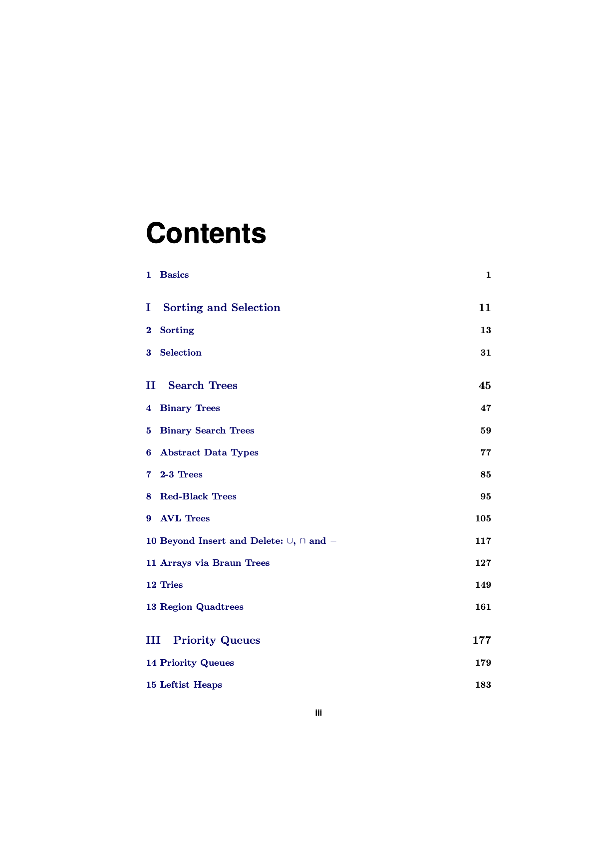 Table of contents 1