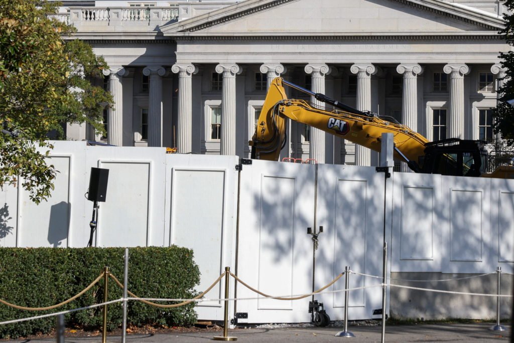 The East Wing of the White House was demolished to build Trump Hall