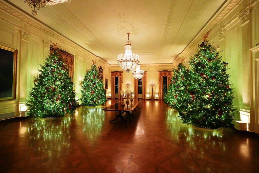 White House Christmas decorations press preview