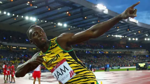 Getty Images Eight-time Olympic champion Ossian Bolt, who competed in the 4x100m at Hampden, was the star attraction at Glasgow 2014. 