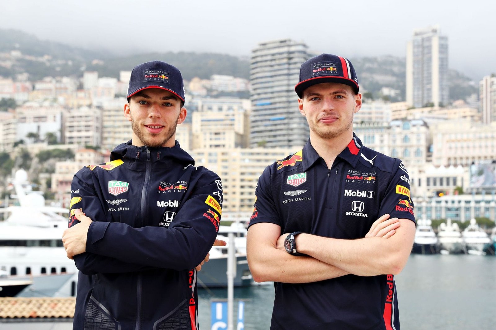 Pierre Gasly with Max Verstappen at the 2019 Formula 1 Monaco Grand Prix - Previews - Source: Getty