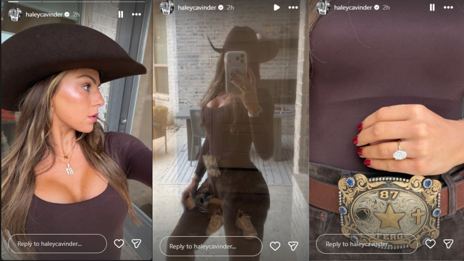 Haley Cavender was ready for the Cowboys game. (Credit: @haleycavinder)