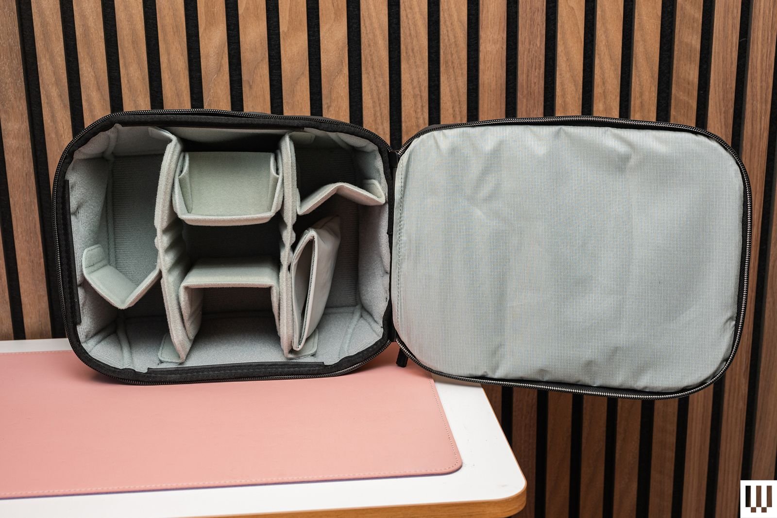 Peak Design Camera Cube V2 a grey zippered bag with padded sections