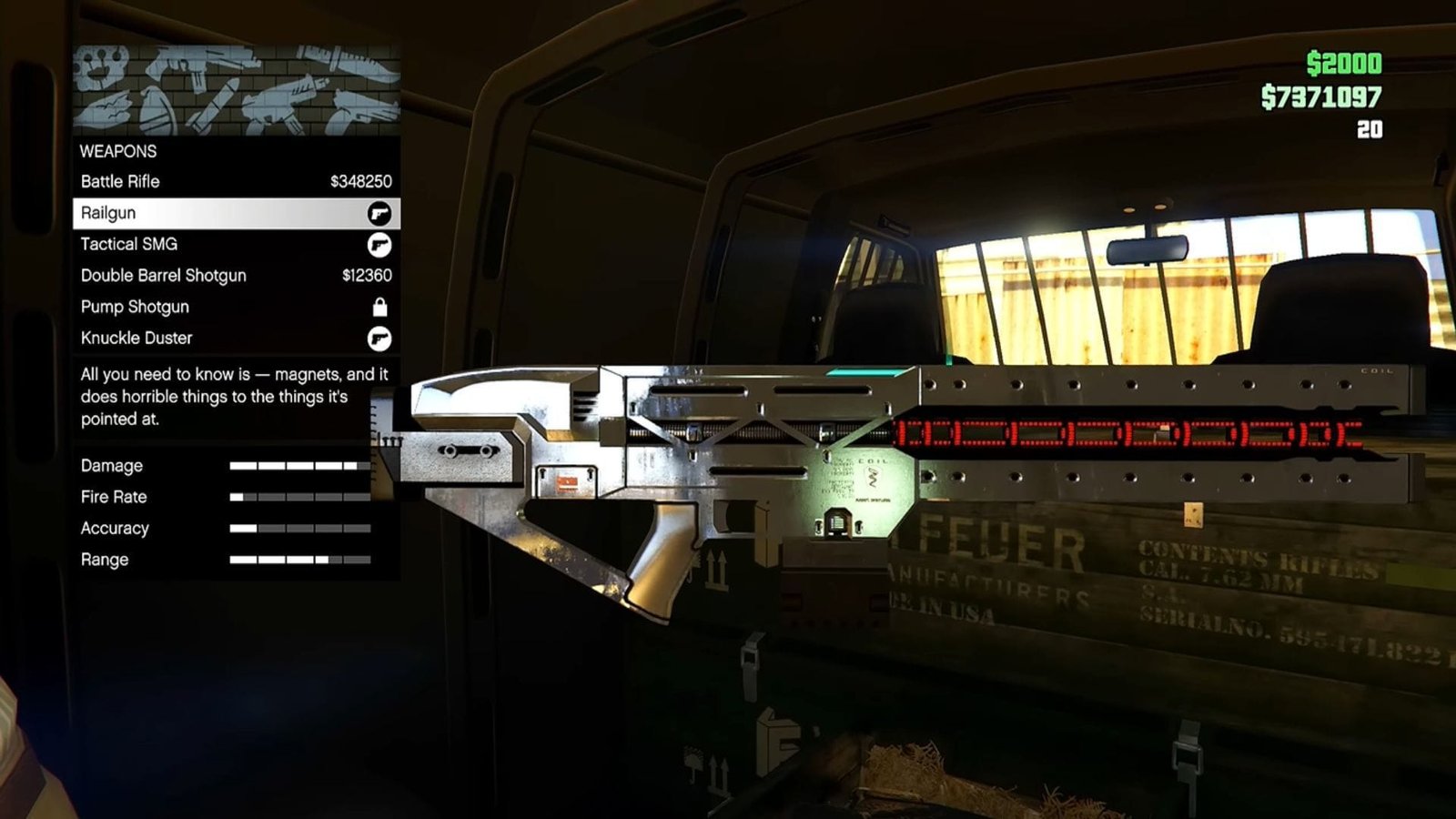 The Railgun is still an effective weapon option (Image via Rockstar Games || YouTube/@Evizcerate)