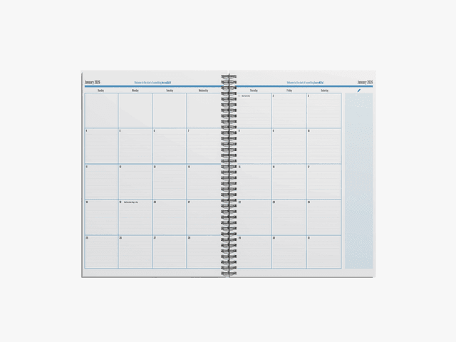 An image may contain: a page, text, and a calendar