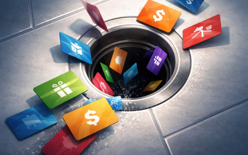 The gift card accountability sink