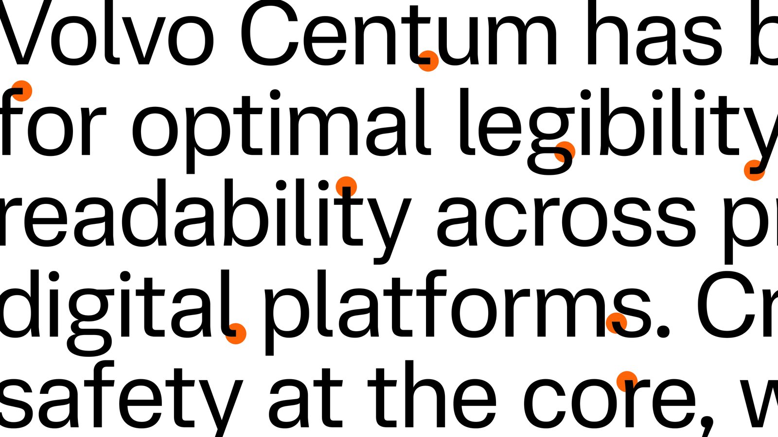 Volvo Centum typeface by Dalton Maag