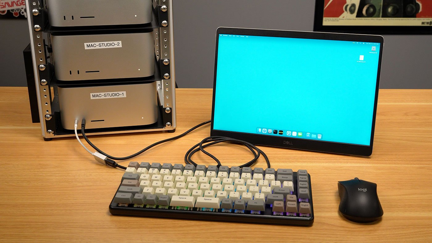 Mac Studio cluster - KVM keyboard monitor mouse