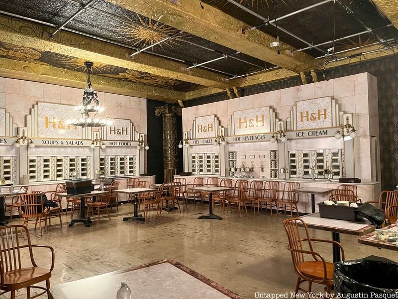 Marvelous Mrs. Maisel Horn & Hardart set, recreation of former automats