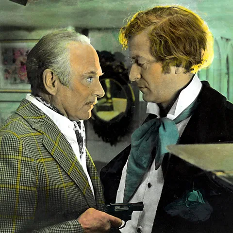 Image source: Alamy: Powerful performances by Laurence Olivier and Michael Caine lead the twist-filled detectives