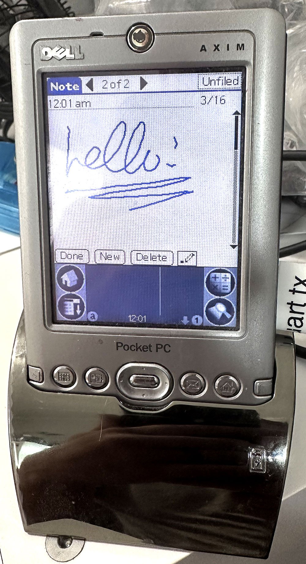 Axim X3 running PalmOS