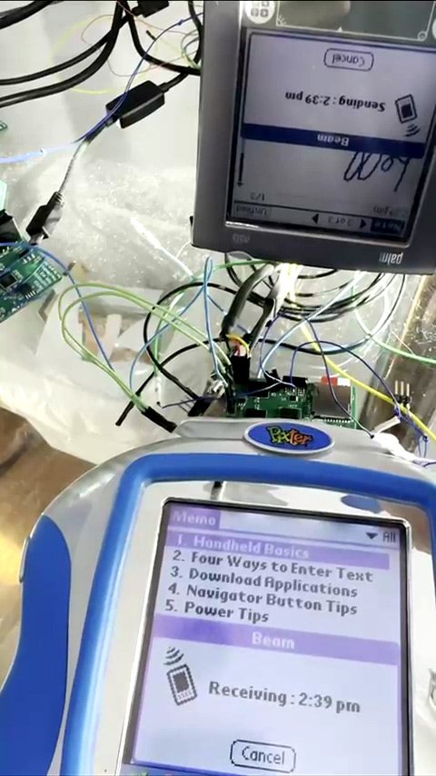 Pixter Color recieving a hand-drawn note over InfraRed