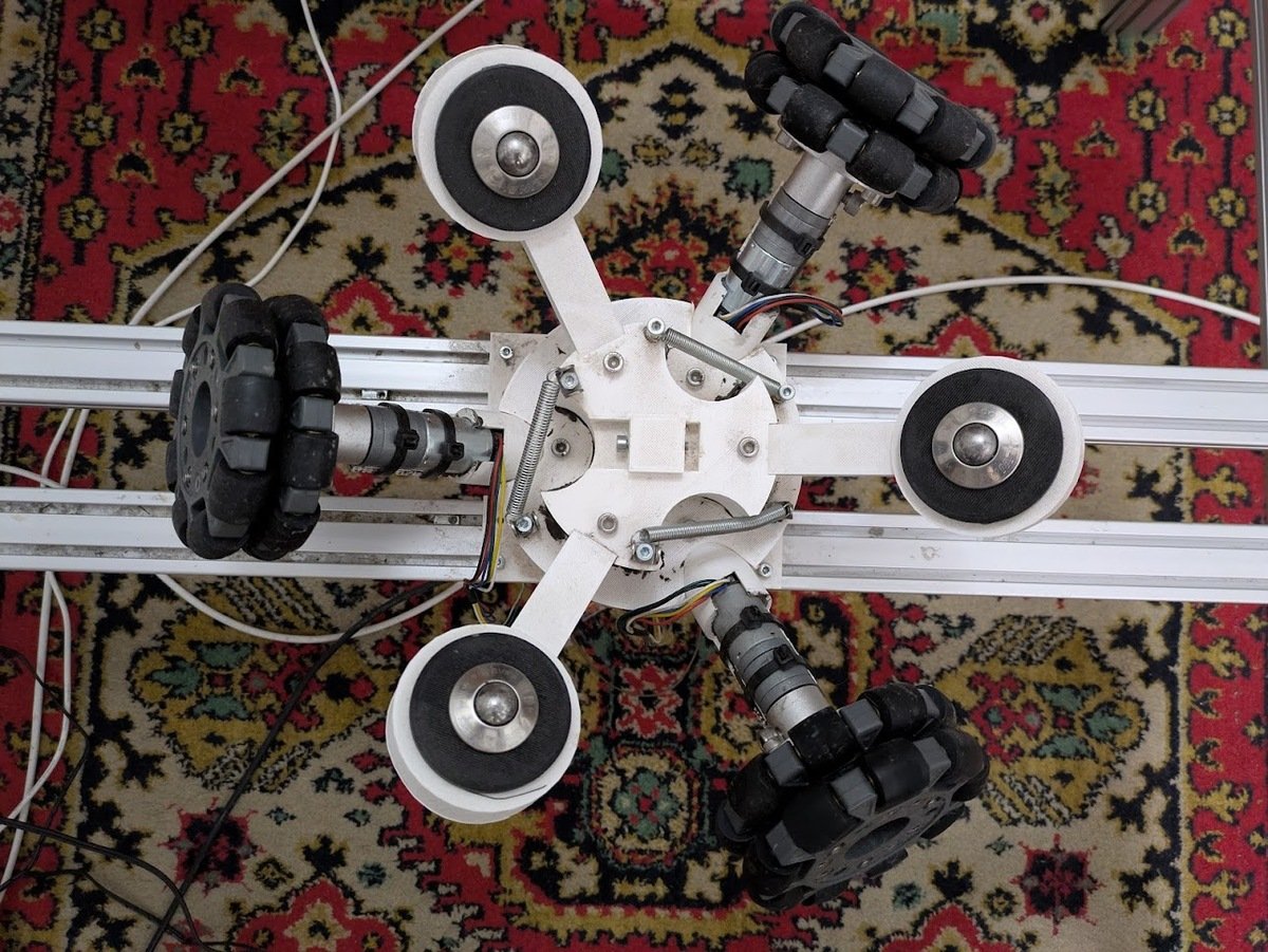 Ball mount showing driven/undriven modes and sensor placement.