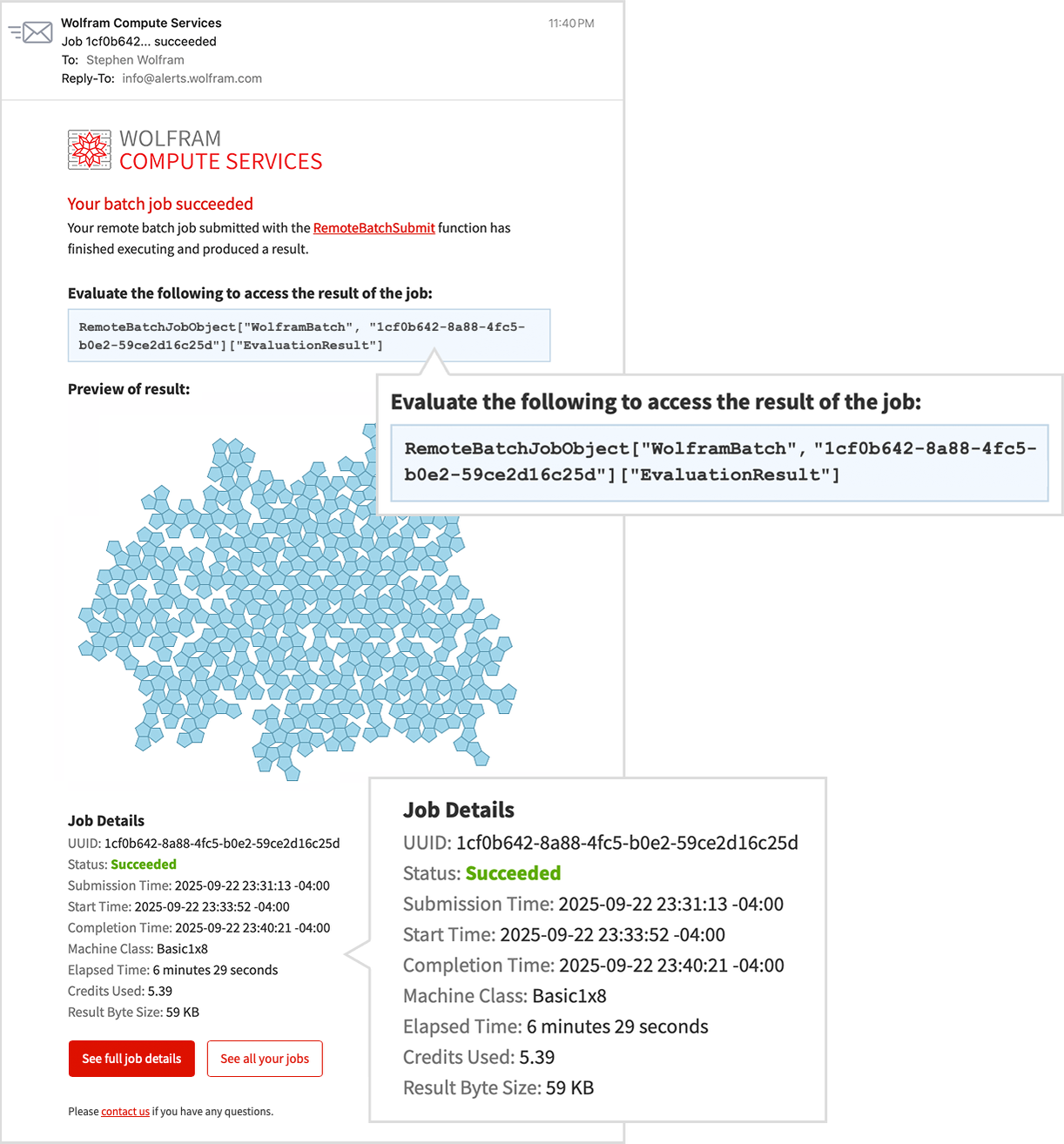 Email confirming batch job success Email confirming batch job success