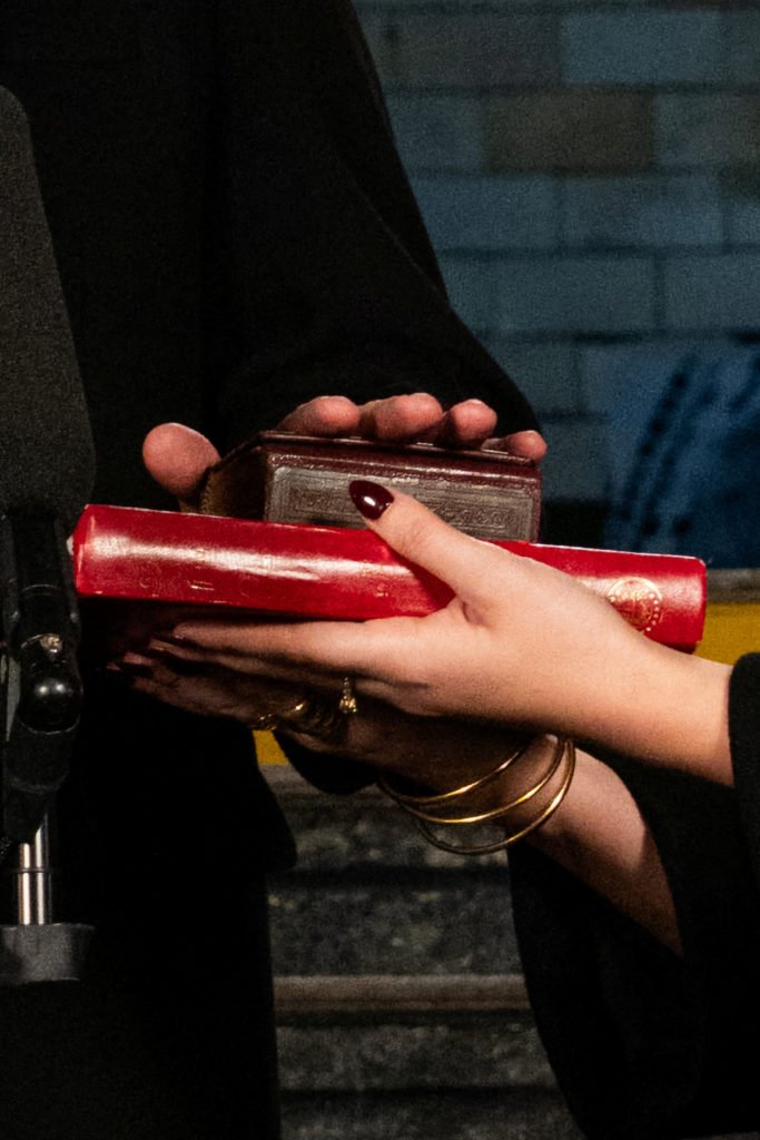 Zahran Mamdani is sworn in as Mayor of New York City at Old City Hall Station, New York
