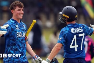 ICC Under-19 World Cup: Ben Mayes scores 191 for England against Scotland