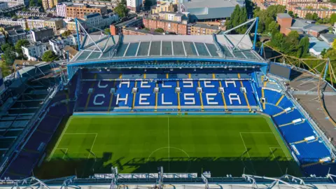 Getty Images Aerial photo of Stamford Bridge stadium.
