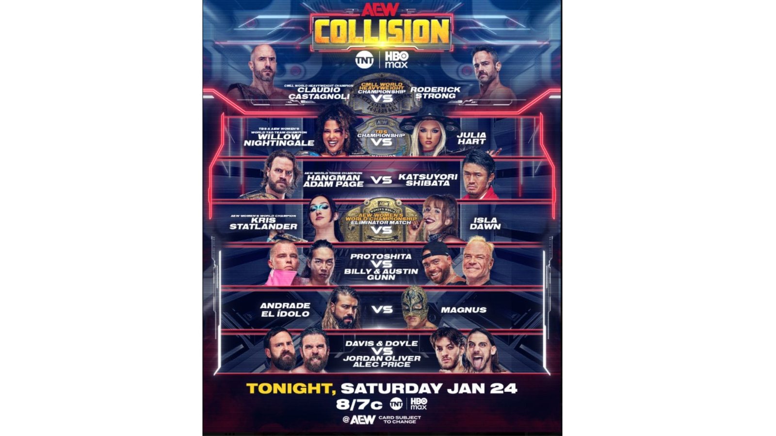 Match card for this week