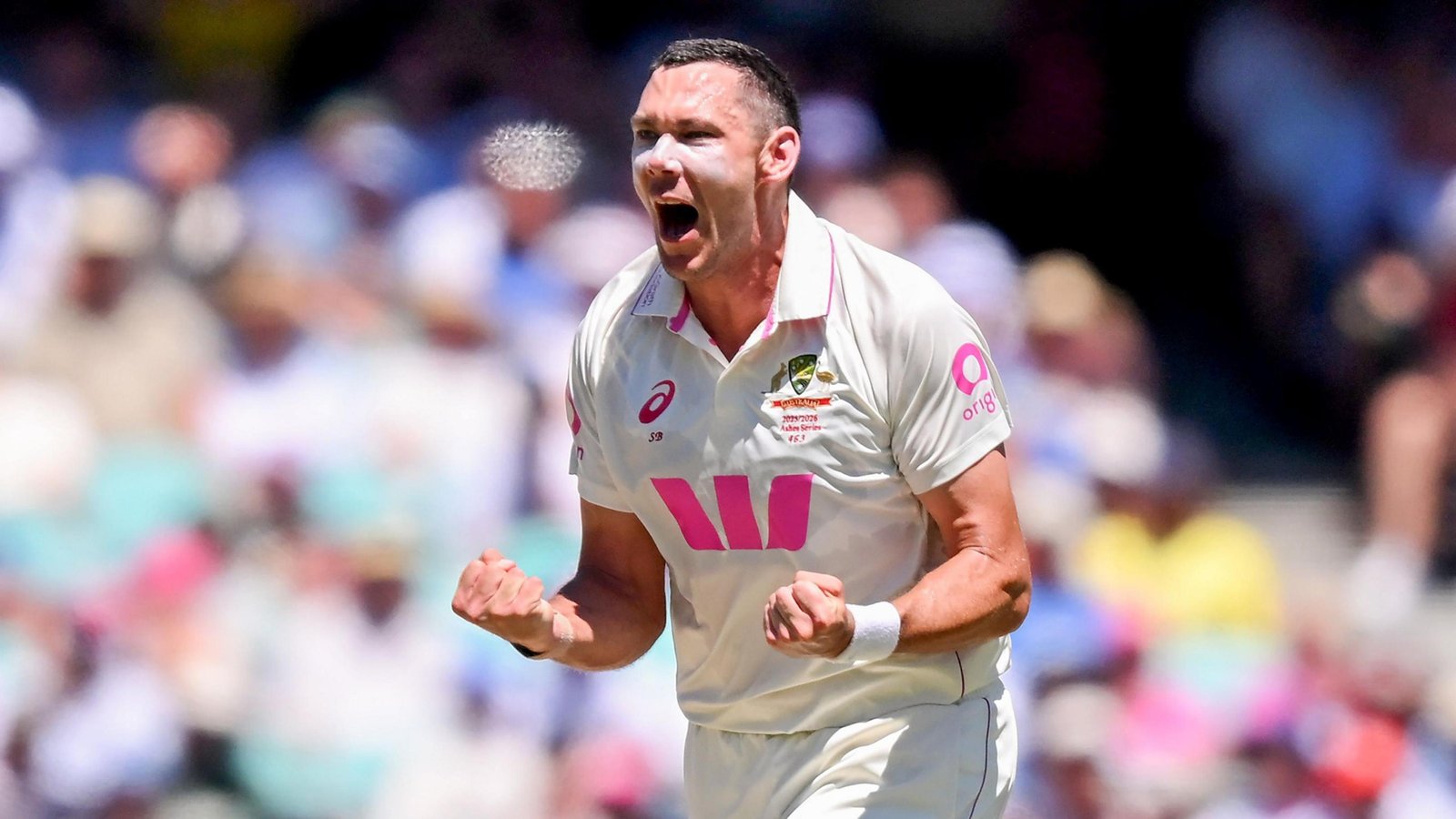 Scott Bolland celebrates his wicket