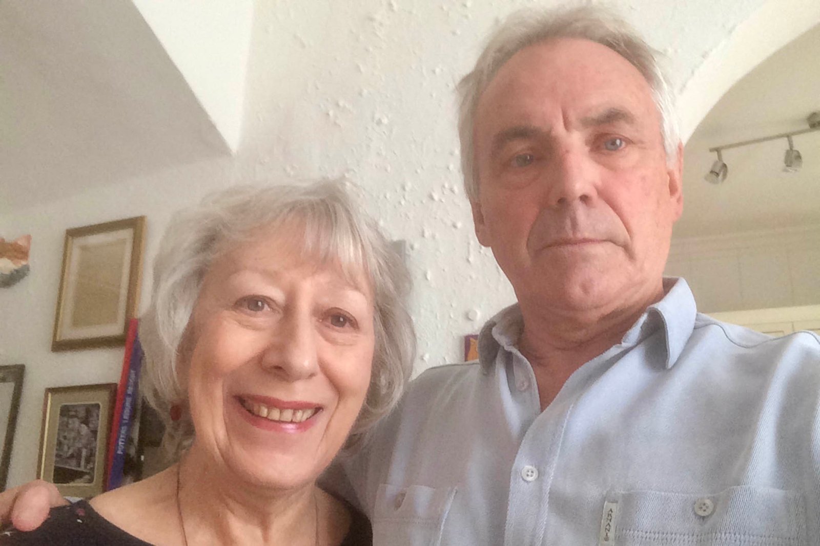 Corinne Rodriguez gave a cutting to her long-time friend Barry Walsh (pictured together