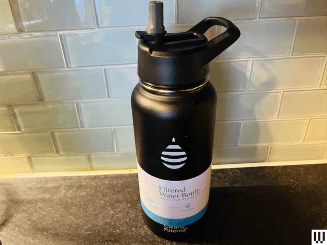 Image may contain: bottle, water bottle, cosmetics and perfume