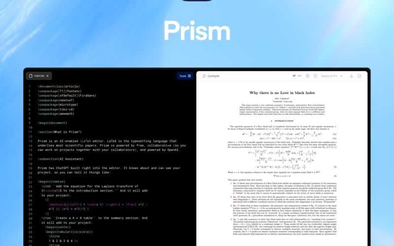 OpenAI launches Prism, a new AI workspace for scientists