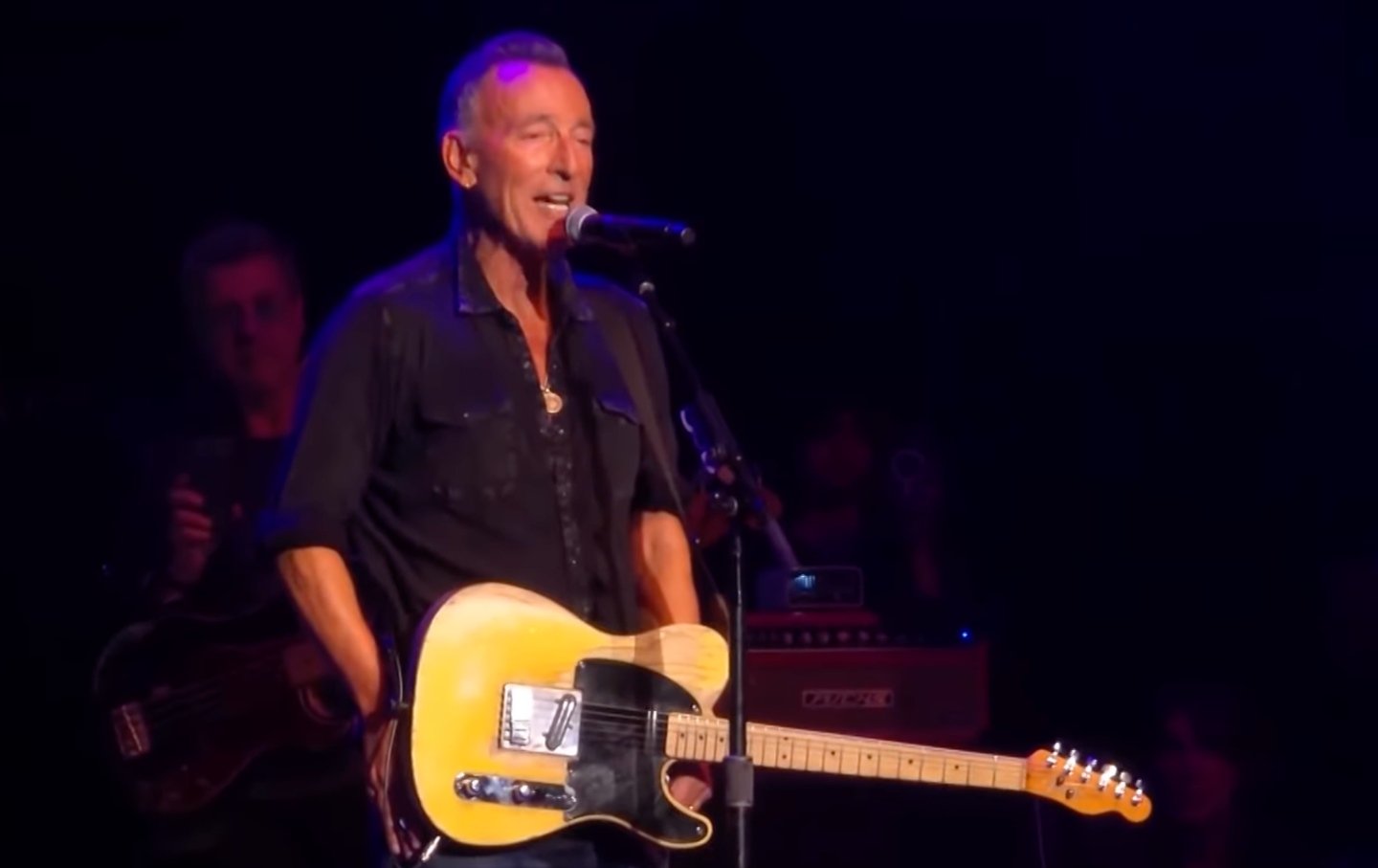Bruce Springsteen speaking at the Count Basie Theatre in Red Bank, New Jersey, on January 17, 2026.