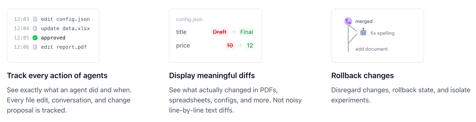 AI agent changes need to be visible and controllable