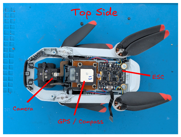 Top side of the drone