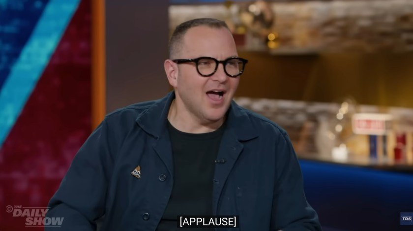 A screenshot of me at my desk, doing a livecast.