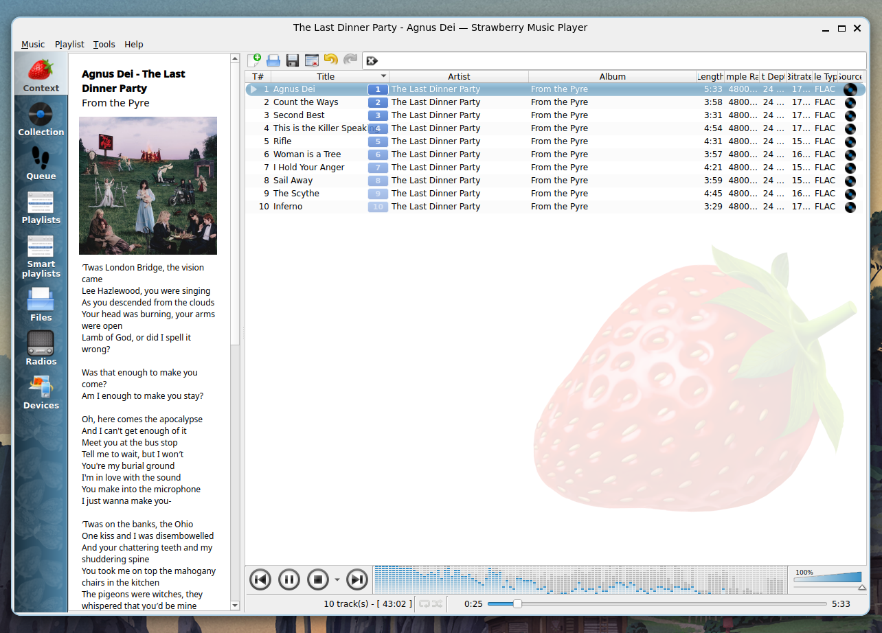 screenshot of Strawberry