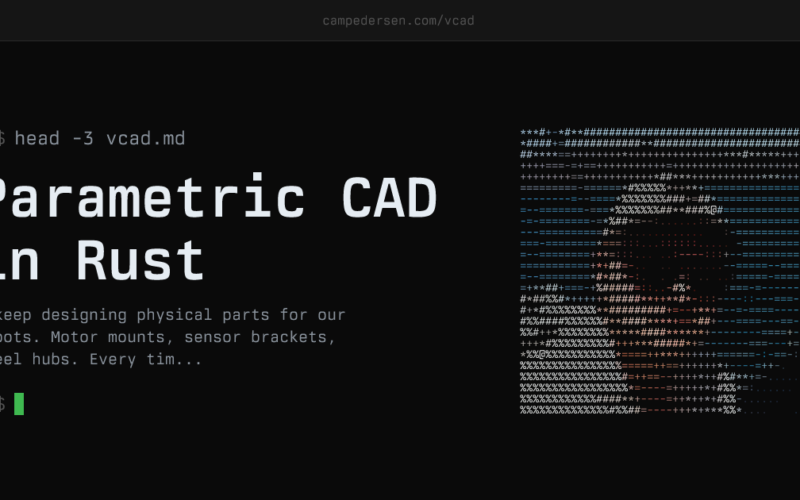 Parametric CAD in Rust – Cam Pedersen