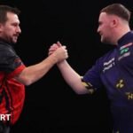 Premier League Arrows: Johnny Clayton came out to claim a repeat win over Luke Littler in Belfast