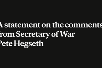 Statement on the comments from Secretary of War Pete Hegseth \ Anthropic