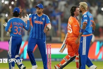 T20 World Cup: Abhishek Sharma out for a duck but India register 17-run win to end group stage unbeaten