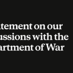 Statement from Dario Amodei on our discussions with the Department of War \ Anthropic