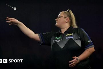 Beau Greaves: Doncaster hurler makes history as first woman to hit nine quarters in a PDC ProTour